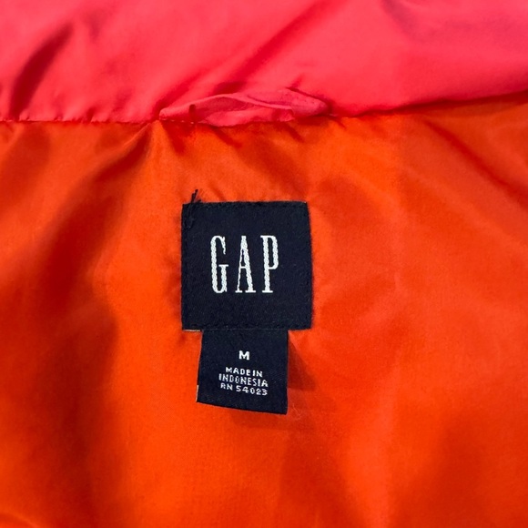 Gap Puffer Snap Button Vest Barbie Hot Pink Y2K - Picture 5 of 7